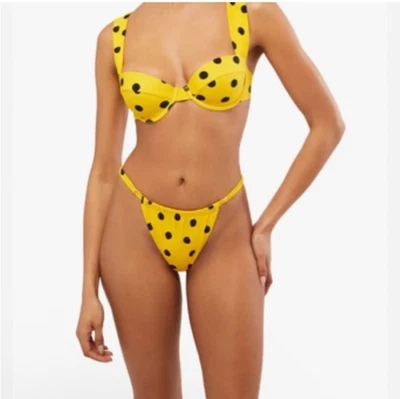 Bikini a lunares amarillo WeWoreWhat talla XXL nuevo con etiquetas Foto 1 de 4