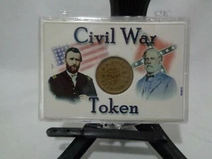 ANTIGUA ficha de tarjeta de tienda de la Guerra Civil Titus productos secos paños de aceite alfombras Trenton NJ - Imagen 1 de 11