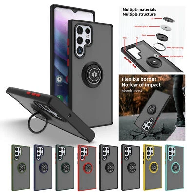 Hybrid Armor Ring Holder Cover Case For 11 12 13 14 15 16 17 Pro Max XR 7 8 Air - Image 1 of 4