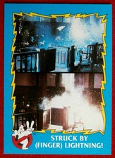 GHOSTBUSTERS II - Card #26 - STRUCK BY (FINGER) LIGHTNING! - TOPPS 1989