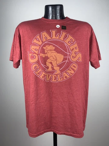 Men's Junk Food Cleveland Cavaliers Heather Red Vintage Logo Tee Shirt NWT 2XL Cover