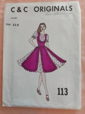 C & C Originals 113 Square Dance Dress Pattern Size 6-8-10 UNCUT - Image 1 of 2