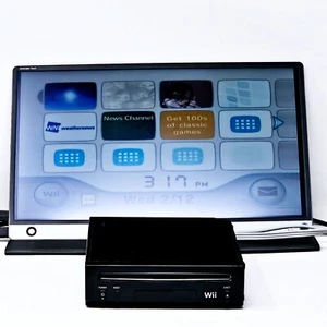 Nintendo Wii Video Game Console System Black (No GameCube) CONSOLE ONLY - Tested - Picture 1 of 14