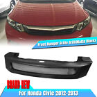 Matte Black Front Bumper Grille Grill For Honda Civic 2012-2013 Sedan 4Door