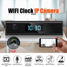 HD 1080P 168° Wireless Wifi IP Spy Hidden Camera Motion Security Alarm Clock