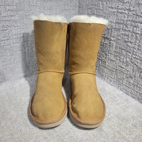 Stivali Koolaburra by UGG Remley da donna taglia 5 marrone castagno scamosciato fibbia 1105792