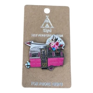 Tipi Camper Téléphone Poignée Auto-Adhésive Charm Rose RV Floral Mignon Boho Neuf - Photo 1 sur 3