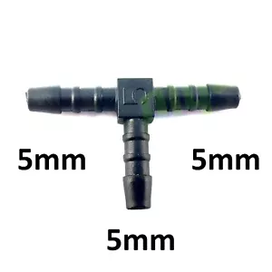 T-Stück Stachel 5mm Rohrschlauch Rohrverbinder Beschlag Tischler Luft Wasser - Bild 1 von 3
