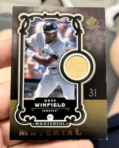 2007 SP Legendary Cuts Dave Winfield Masterful Material Game Used Bat Relic