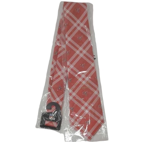 Tampa Bay Buccaneers NFL Eagles Wings Mens Rhodes Neck Tie Red White Plaid New Cover