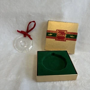 Lenox Crystal Christmas Wreath Ornament In Original Box - Picture 1 of 10