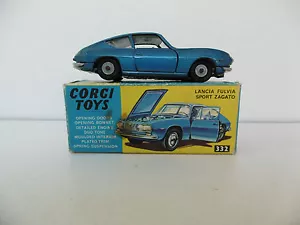 CORGI-TOYS LANCIA FULVIA SPORT ZAGATO REF 332 BON ÉTAT BOITE D'ORIGINE - Imagen 1 de 8