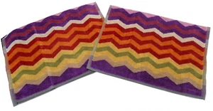 MISSONI HOME TWO HAND TOWELS COTTON VELOUR 16x24in BRANDED PACKAGING PETE 159 - Picture 1 of 6