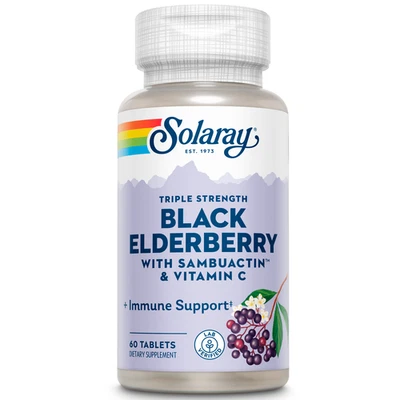 Solaray 三重强度 Sambuactin 1200 毫克片 | 60 张 — 第 1/2 张图片