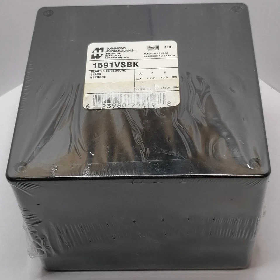 Hammond 1591VSBK Kunststoff-Gehäuse 120x120x94 schwarz UL94V-0