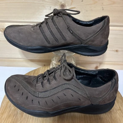 Clarks Wave Zapatos para Caminar Mujer Talla 7M Marrón Cuero Nobuck 86509 Comodidad Foto 1 de 4