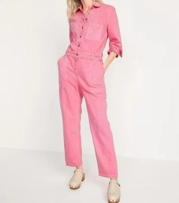 Mono vaquero rosa S azul marino antiguo para mujer mono pintores utilitario traje de caldera Foto 1 de 4