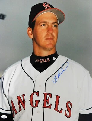 Foto brillante firmada por Troy Percival California Angels 16x20 autenticada por JSA Foto 1 de 3