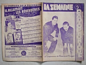 COUVERTURE LA SEMAINE RADIOPHONIQUE année 1947 - PIERRE COUR ET FRANCIS BLANCHE - Picture 1 of 1