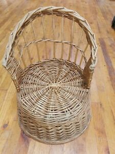  vintage shabby chic child’s wicker chair 
