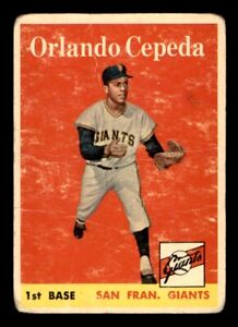 1958 Topps Baseball #343 Orlando Cepeda PR *e1