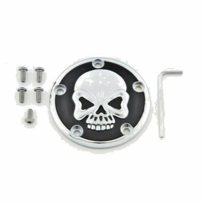 Глянцевая черная и хромированная крышка с 5 отверстиями для 1999-UP FL FX ST Harley-Davidson - Изображение 1 из 1