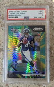 2018 Prizm Lamar Jackson Hyper Prizm Rookie RC #39/275 PSA 9 Ravens - Picture 1 of 2