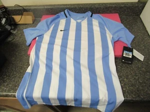 NIKE MEN'S STRIPED DIVISION III Blue and White JERSEY Sz Medium 894096-448 - Picture 1 of 7