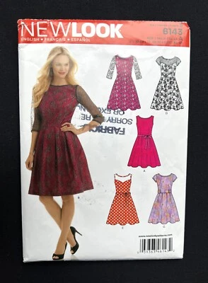 New Look 6143 Misses Dress-5 Fit & Flare Style Options 2012 Pattern 10-22 Uncut - Image 1 of 2
