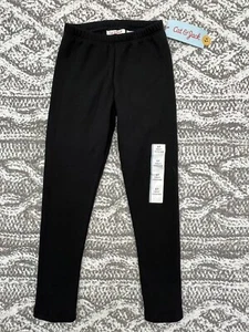 NEW Cat & Jack Girls Size 5T Fleece Lined Warm Black Cozy Leggings NWT - Picture 1 of 11