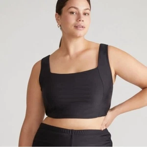 Universal Standard Square Neck Black Swim Top Women’s Plus Size 2XL NEW - Picture 1 of 8