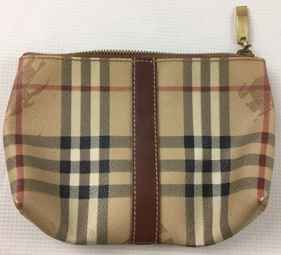 Bolso de aseo Burberry London maquillaje lavado cuero a cuadros Nova hecho en Italia vintage Foto 1 de 4