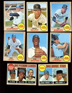 1968 Topps Baseball Card Lot All World Champion Detroit Tigers 14 Diff VGEX/NRMT - Picture 1 of 2