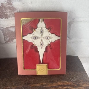 Lenox Jewels Krippe Stern von Bethlehem Ornament 24k Gold Akzent Porzellan/blau - Bild 1 von 7