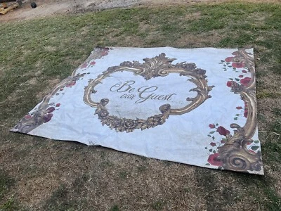 Be Our Guest - Tema La Bella y la Bestia. Telón de fondo de lona para ocasiones especiales. Foto 1 de 3