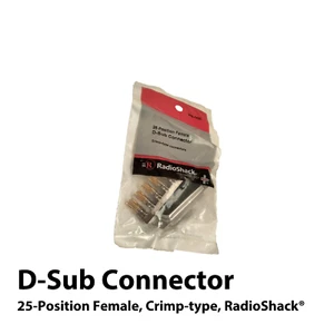 D-Sub Connector, 25-Position Female, RadioShack® 276-1430, Crimp-Type Connector - Picture 1 of 4