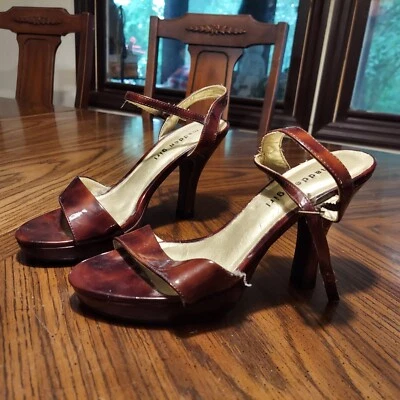 MADDEN GIRL лодыжки ремень каблуки с открытым носком - черепаховый панцирь коричневый - размер 7  - Изображение 1 из 4