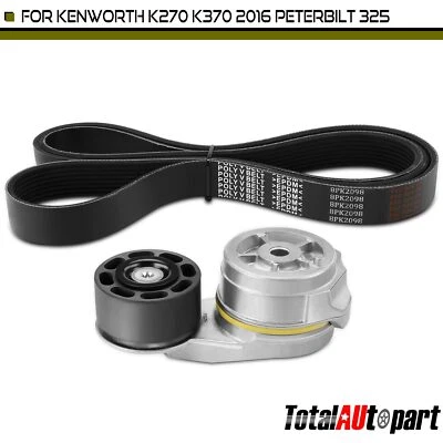2x Kit de componentes de transmisión por correa Serpentine para Kenworth K270 K370 2016 Peterbilt 325 Foto 1 de 4