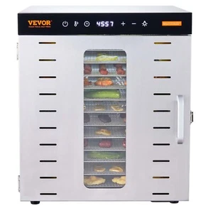 VEVOR Food Dehydrator Machine, 10 Stainless Steel Trays, 1000W Electric Food - Picture 1 of 6