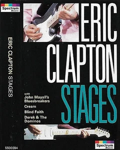 ERIC CLAPTON STAGES MAYALL CREAM BLIND FAITH DEREK DOMINOS CASSETTE ALBUM - Picture 1 of 6
