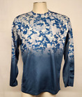 Icon X Tide Change Performance Huk Silky Long Sleeve Shirt Blue Camo Print M