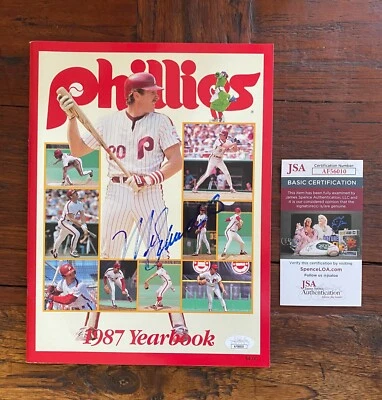 Anuario 1987 firmado por Mike Schmidt ¡REVISTA AUTÓGRAFO JSA! Serie Mundial Foto 1 de 3