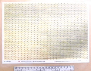 Self-Adhesive Yellow Brick Paper - For G Gauge - Scale 1:24 - A4 Sheet - Picture 1 of 6