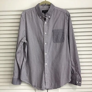 Five Four Mark Mcnairy Designer Button Down Shirt Mens Size L Stripe - Picture 1 of 10