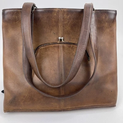 复古 Coach Bonnie Cashin 马鞍皮革 Kisslock 手提包 单肩包 TALON 拉链 — 第 1/4 张图片