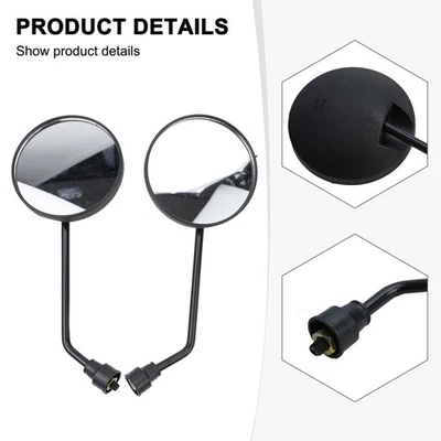 Long lasting Wide Angle Convex Rearview Mirror for M8 For ebike Electric Bike - image 1 of 4