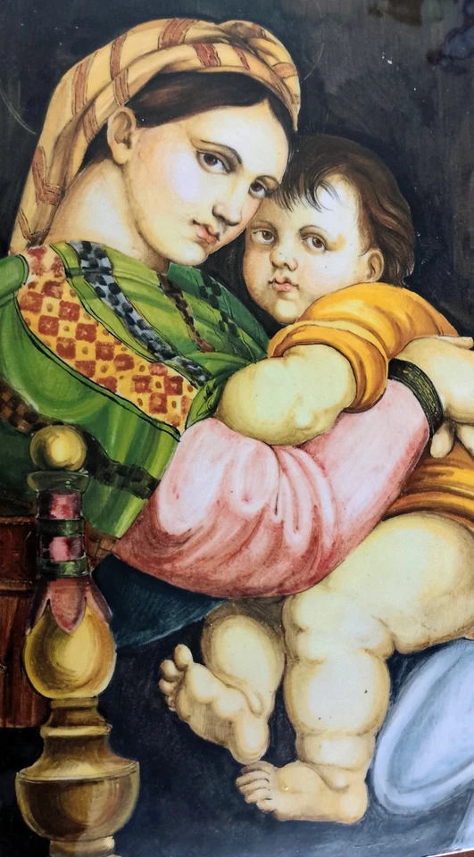 MERAVIGLIOSA MADONNA DELLA SEGGIOLA IN CERAMICA GOFFREDO CASTELLINI FAENZA  - Immagine 1 di 4