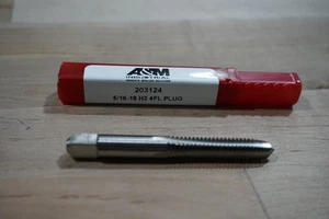 TITAN 5/16-18 H3 4-FLUTE PLUG HAND TAP, HSS, BRIGHT FINISH, FREE SHIP, 1 PIECE - Picture 1 of 1