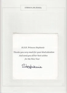 Princess Stephanie of Monaco, Original Autograph, Royalty, Monaco (L6389) - Imagen 1 de 1