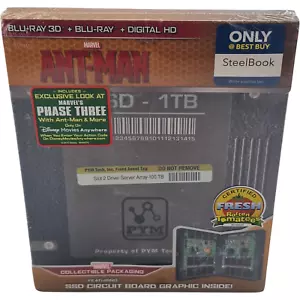 Ant-Man Blu-Ray 3D + 2D SteelBook Debossed Best Buy 2015 A Zone - Picture 1 of 7